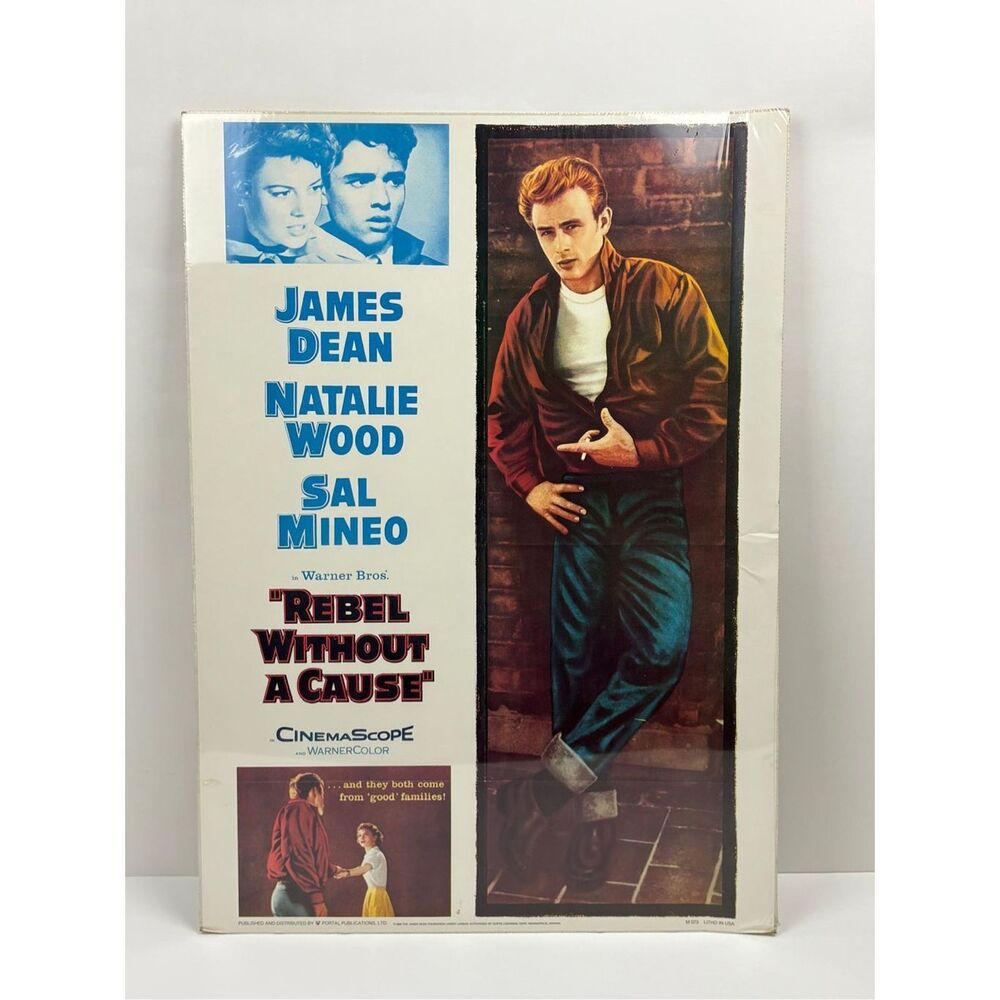 NOS Vintage Original 1986 James Dean Rebel Without A Cause Movie Promo Poster